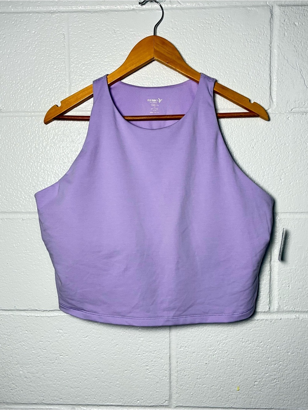 Old Navy Active purple powerchill go dry crop top with light support